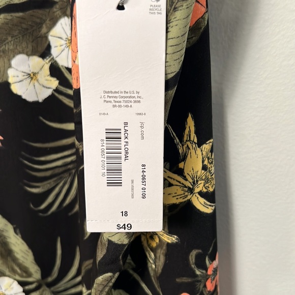 NWT Liz Claiborne Floral Print Wide Leg Pants sz 18 - Picture 2 of 5